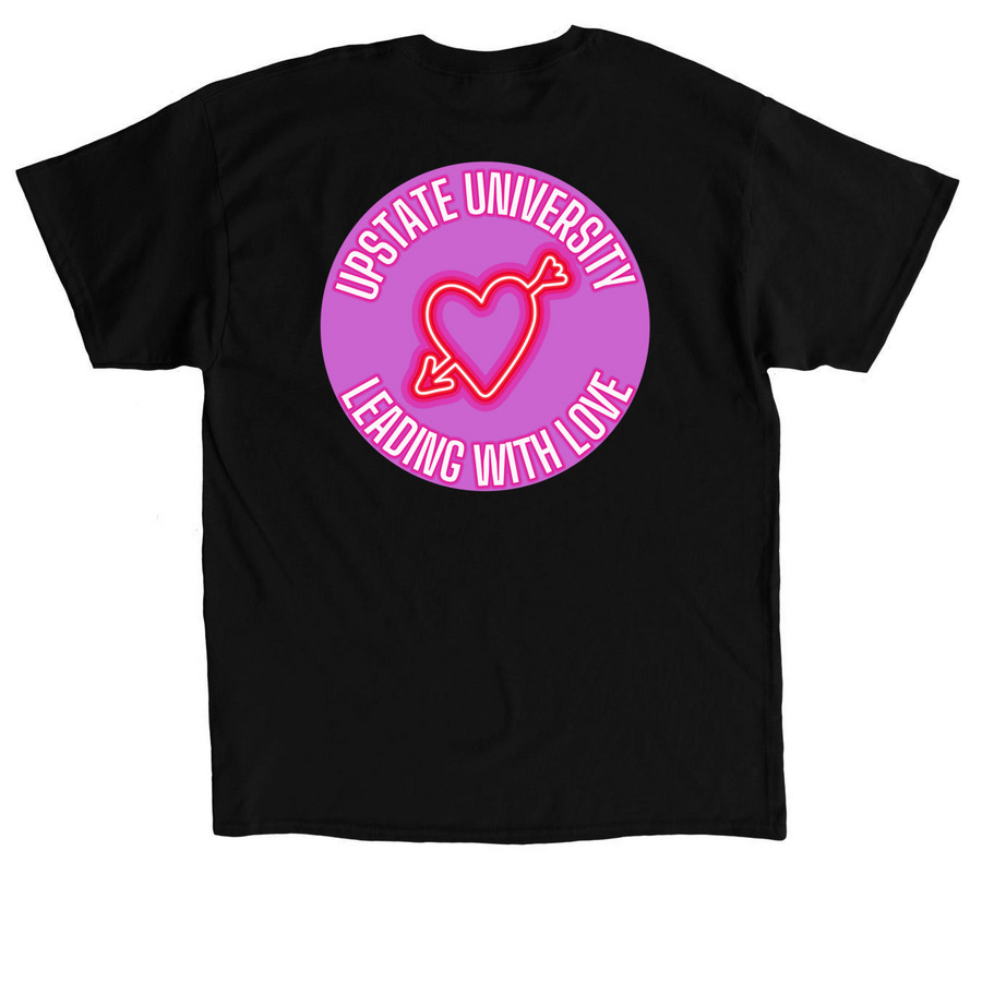 Upstate Valentine's Shirts, a Black Classic Unisex Tee (back-view)