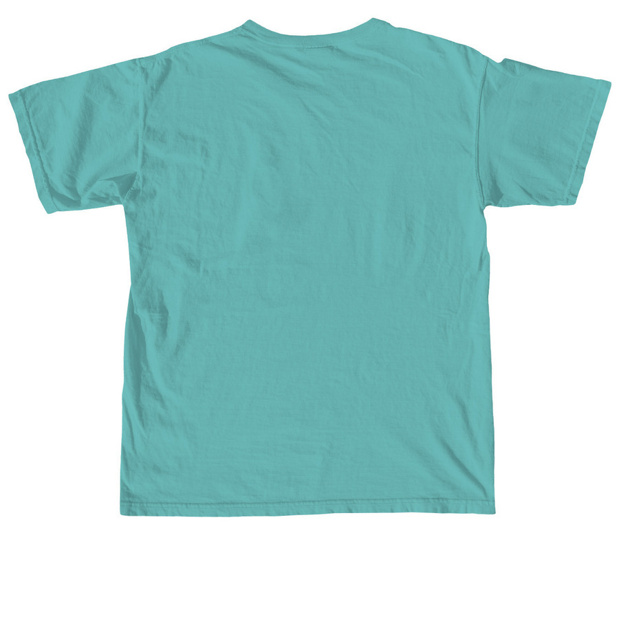 Sleepy Whippet, a Seafoam Comfort Colors Unisex Tee (back-view)
