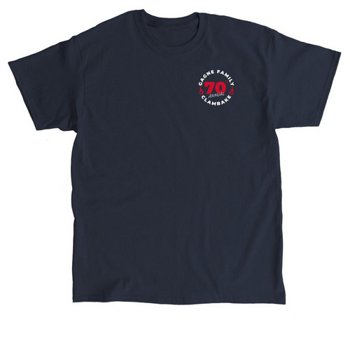 Gagne Family 70th Clambake, a Navy Classic Unisex Tee