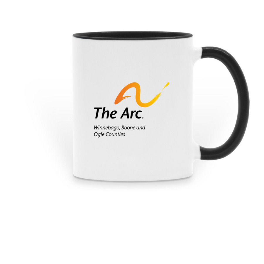 Strong Coffee, Stronger Advocacy, a Black Two-Tone Ceramic Mug