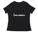 HEART Series, a Black Women's Relaxed V-Neck Tee