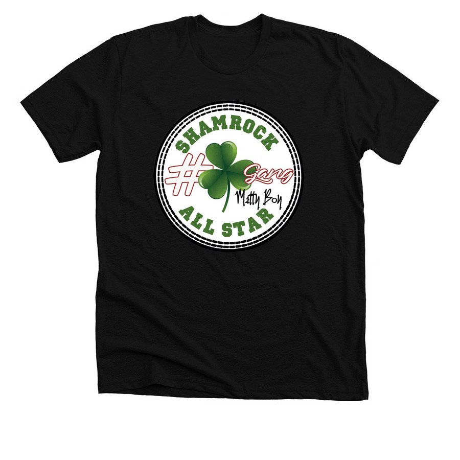 Support Mattyboy & the shamrock gang&nbsp;, a Solid Black Blend Premium Unisex Tee