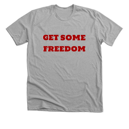 GET SOME FREEDOM 2A, a Athletic Heather Premium Unisex Tee