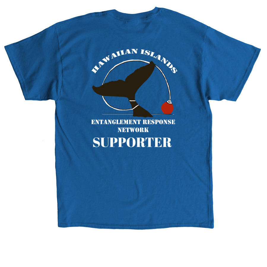 Legacy Whale Rescue Supporter, a Royal Classic Unisex Tee (back-view)