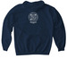 Girls Rugby Dark Sweatshirts, a Navy Gildan Softstyle Pullover Hoodie (back-view)