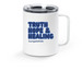 Travel Mug, a White Stainless Steel Travel Mug