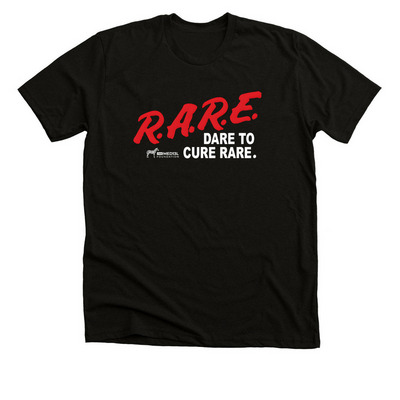 DARE TO CURE RARE, a Solid Black Blend Premium Unisex Tee
