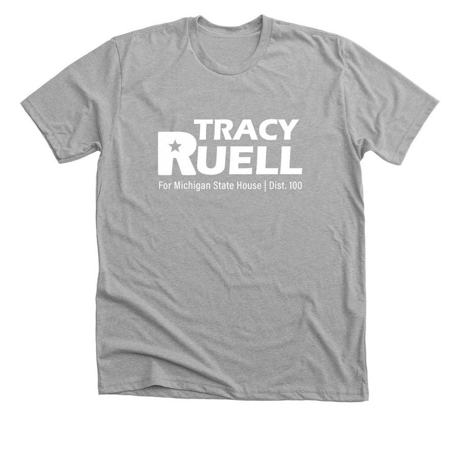 Elect Tracy Ruell, a Athletic Heather Premium Unisex Tee