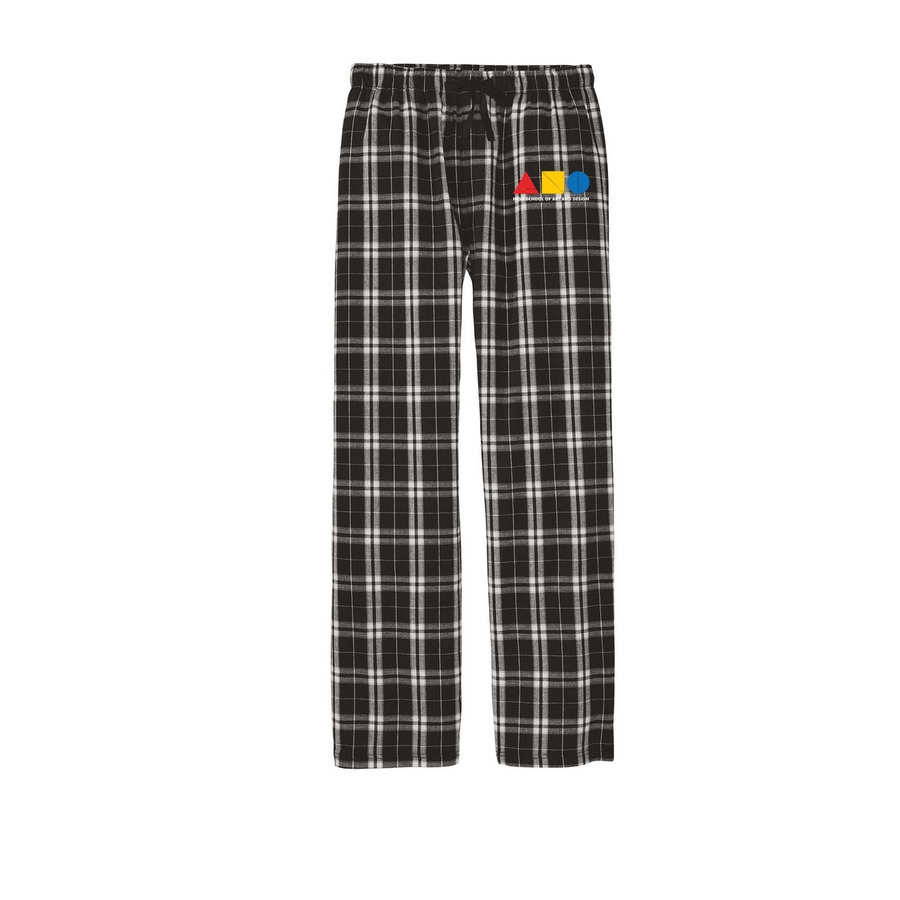Pajama Pants - Small Logo, a Black Flannel Pajama Pant