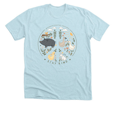 Stay Kind!, a Heather Ice Blue Premium Unisex Tee