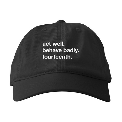 act well Hat, a Black Printed Eco Baseball Cap