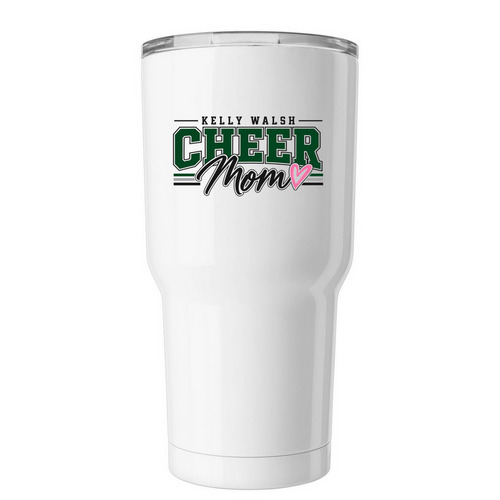 Cheer Mom - Tumbler, a White Insulated Tumbler
