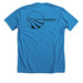 'I'iwi Shirt, a Neon Blue Premium Unisex Tee (back-view)