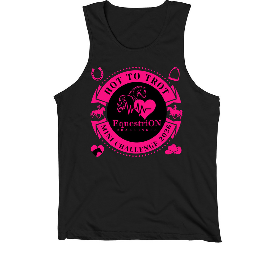 Hot To Trot Logo, a Black Premium Cotton Tank