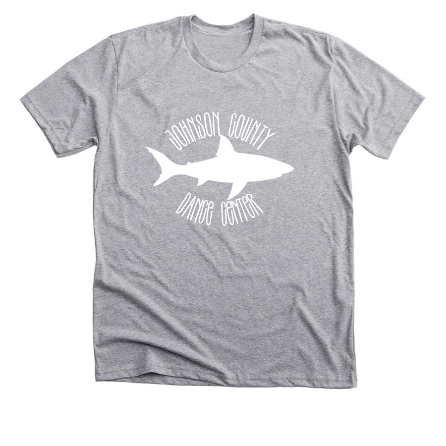 Johnson County Dance Co + Shark, a Athletic Heather Premium Unisex Tee