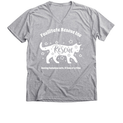 Facilitate Rescue - Help Us Help Them, a Athletic Heather Premium V-Neck Tee