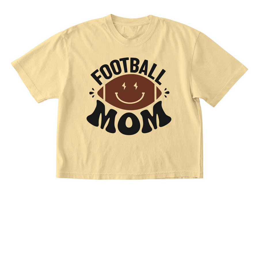Groovy Football Mom, a Butter Comfort Colors Boxy Tee