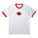 VIEVE THIRD EYE Line, a White/ Red Cotton Ringer Tee