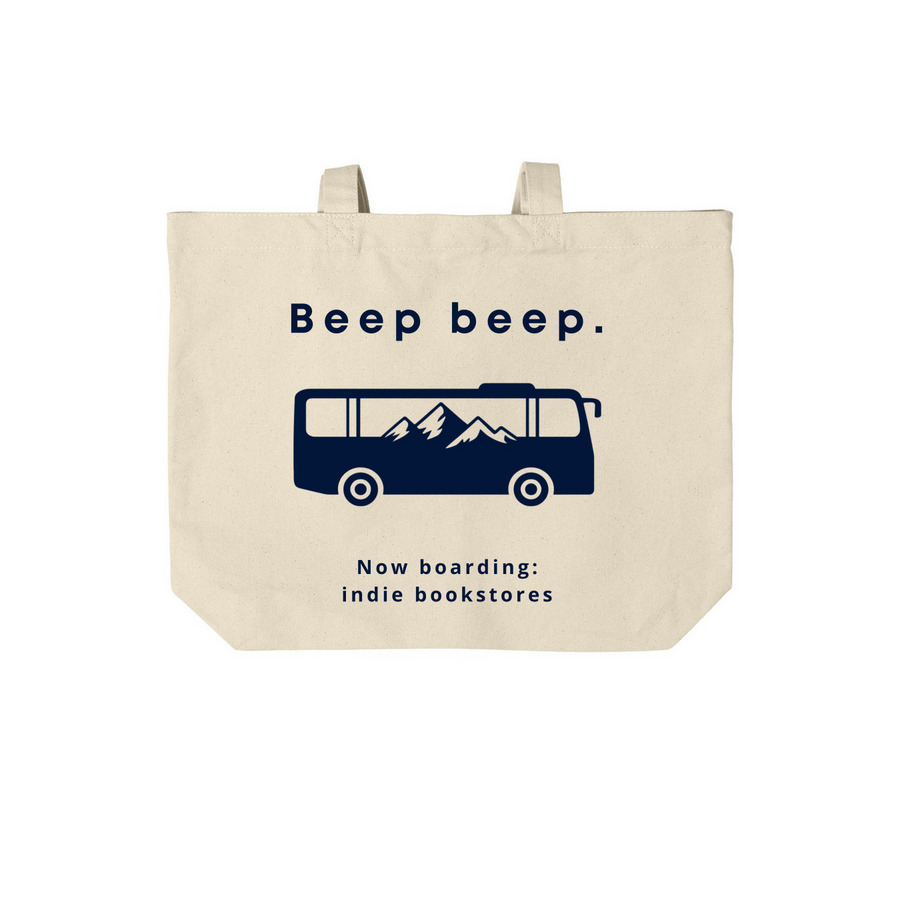Beep beep tote, a Natural Cotton Canvas Tote Bag