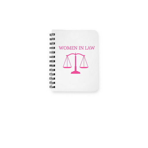 "Women In Law" Spiral Notebook, a White Spiral Notebook