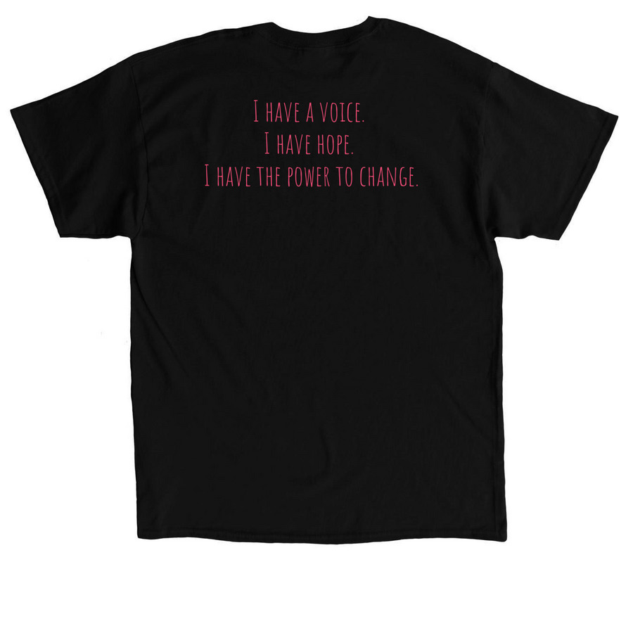 PJ Pen Design-- Pink&nbsp;, a Black Classic Unisex Tee (back-view)