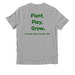 CYGC Front and Back Print Green Logo, a Granite Grey Heather Allmade Organic Cotton Unisex Tee (back-view)