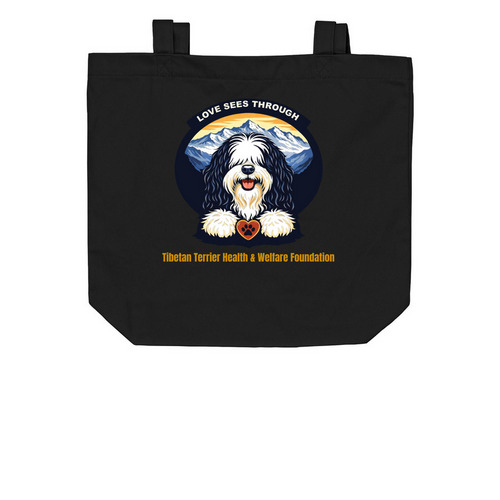 Love Sees Through, a Black Organic Cotton Tote Bag