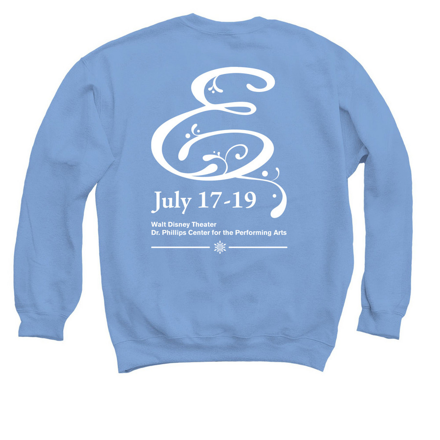 Disney's Frozen - Filigree - White - Carolina, a Carolina Blue Crewneck Sweatshirt (back-view)
