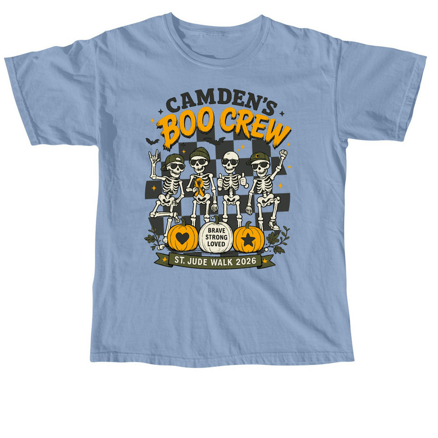 Camden?s Boo Crew, a Washed Denim Comfort Colors Unisex Tee