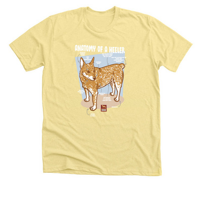 Australian Cattle Dog Rescue Association, a Heather Yellow Gold Premium Unisex Tee