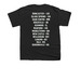Spring Tour 2026, a Black Youth Unisex Tee (back-view)