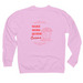 Queer Cinema is Better, a Light Pink Midweight Crewneck Sweatshirt