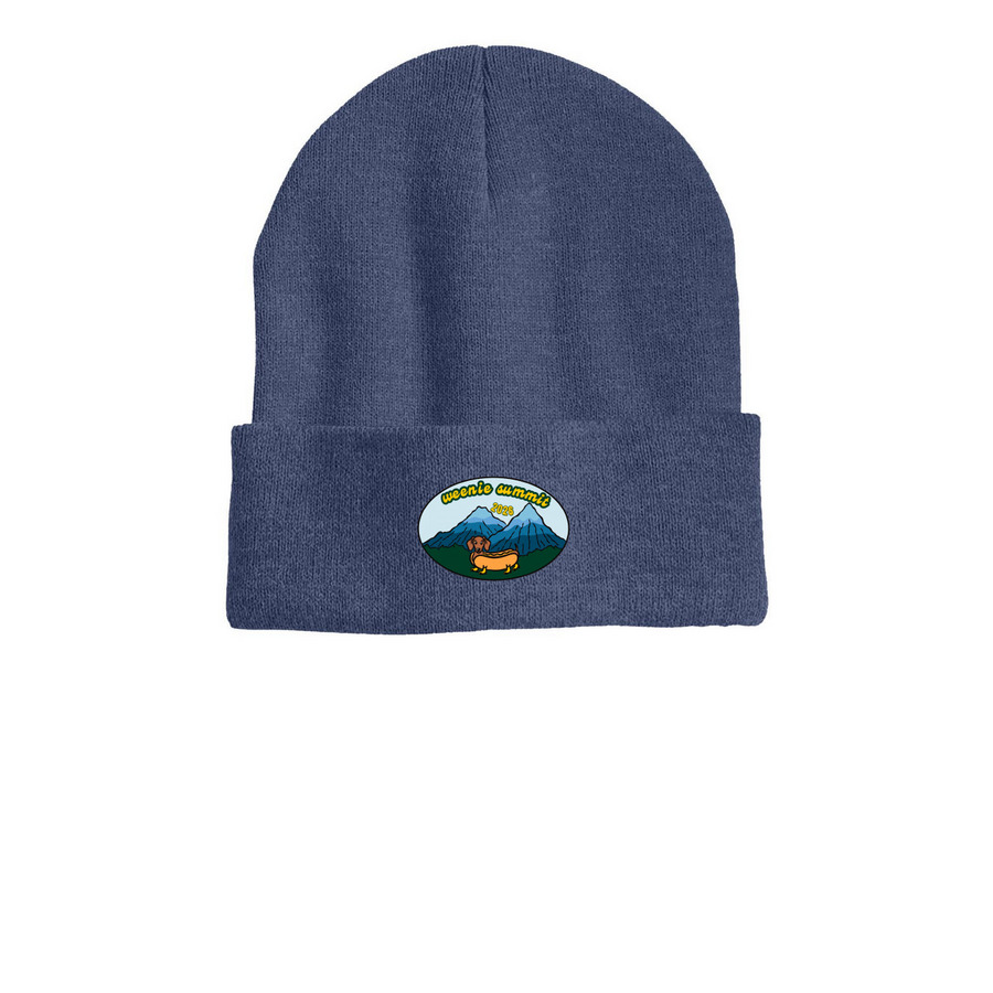 weenie beenie, a Heather Navy Printed Cuffed Beanie