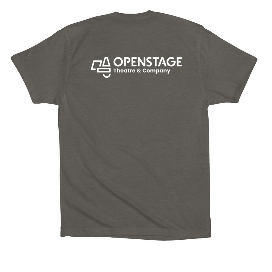 Keep The Drama On The Stage, a Asphalt Premium Cotton Tee (back-view)