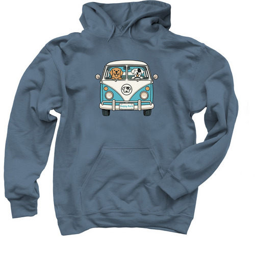 The Bark Bus, a Indigo Pullover Hoodie