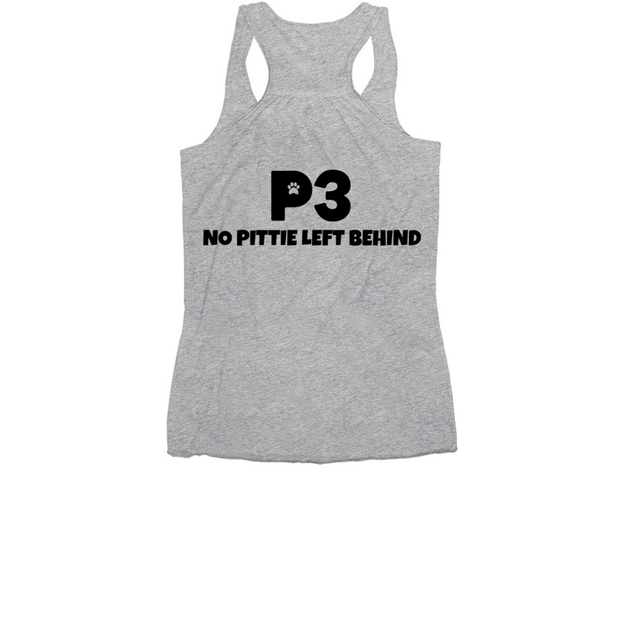 Donut Bully Me, a Athletic Heather Women's Racerback (back-view)