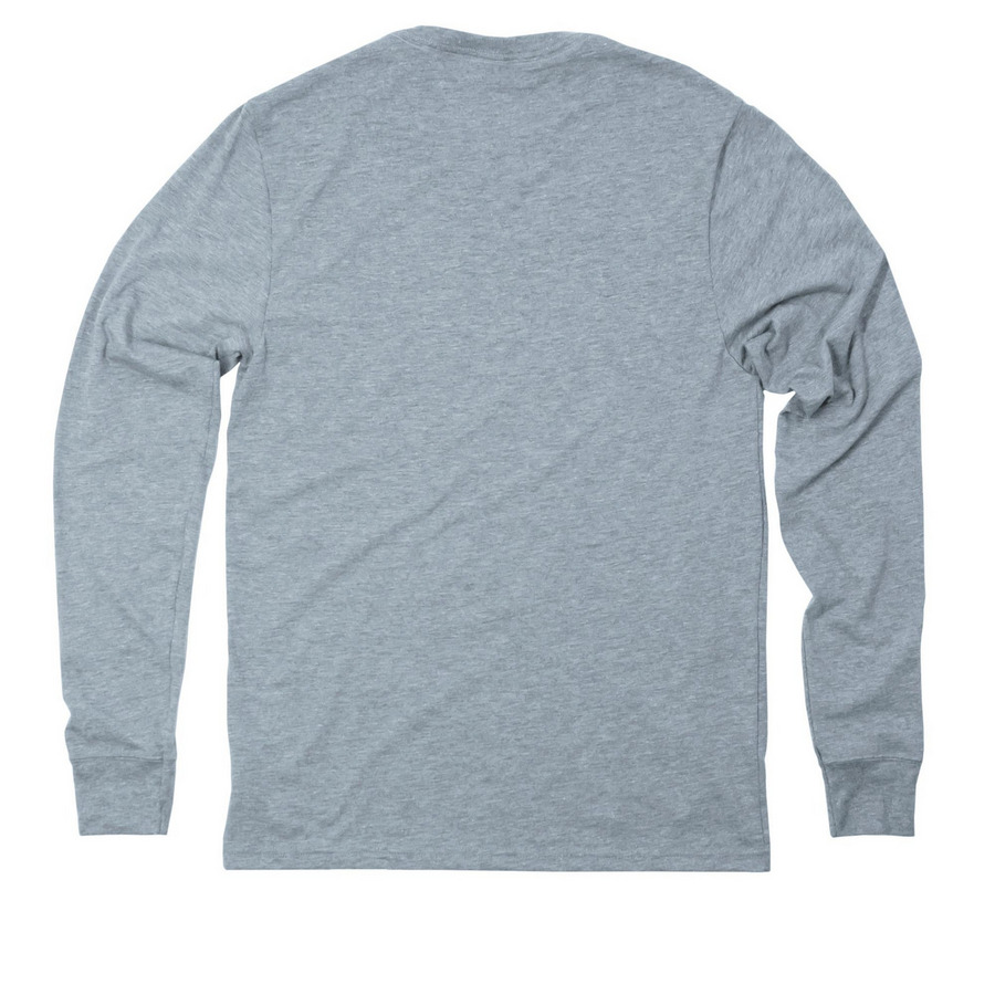 Mossapalooza youth/adult swag, a I Like You Blue Allmade Eco Triblend Long Sleeve Tee (back-view)