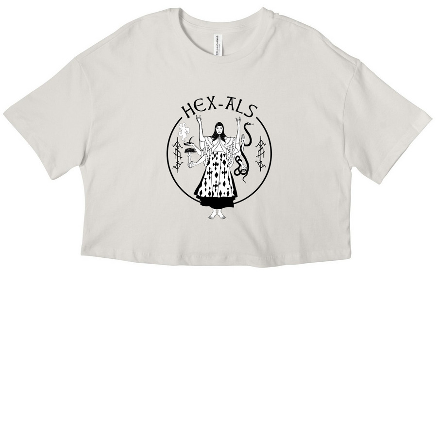 Hex ALS, a Vintage White Women?s Cropped Cotton Tee