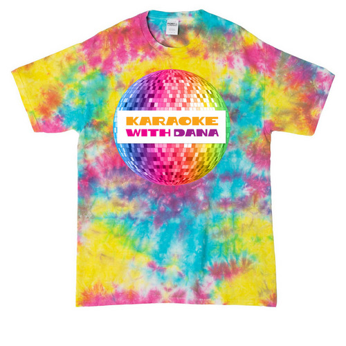 Tie-dye Disco Ball Logo Tee, a Jeweltone Colorburst Crystal Tie Dye Tee