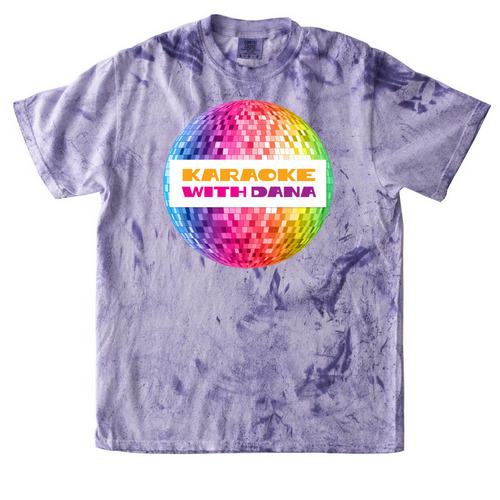 Tie-dye Disco Ball Logo Tee, a Amethyst Comfort Colors Colorblast Tee