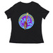 Magnetic Pickup Shoe E-Guitar, a Black Women's Relaxed V-Neck Tee