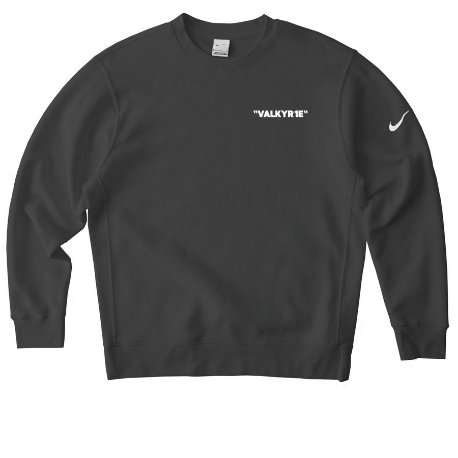 VALKYRIE STAPLE 02 - ATHLETICS, a Anthracite Nike Club Fleece Crewneck Sweatshirt