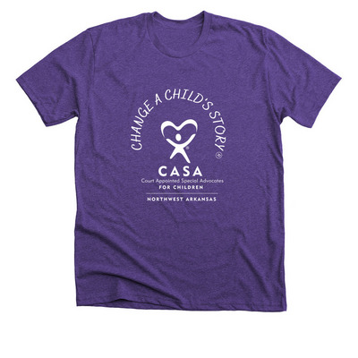 Change a Child's Story, a Heather Team Purple Premium Unisex Tee