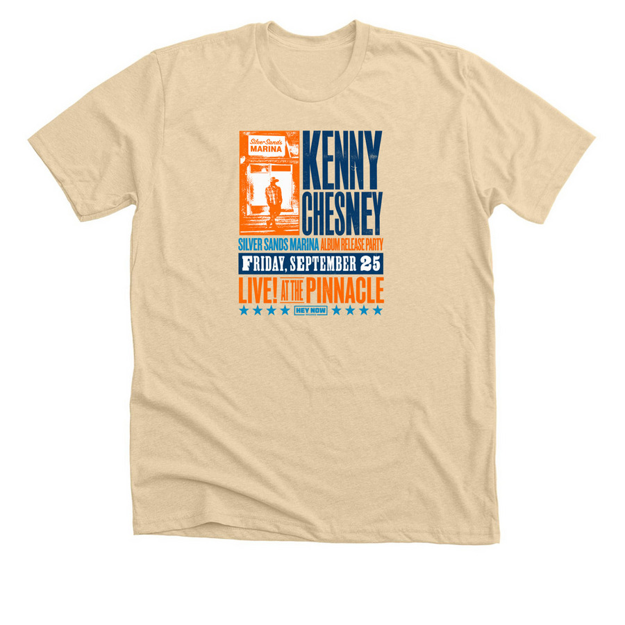 Kenny Chesney Live at the Pinnacle T Shirt, a Heather Soft Cream Premium Unisex Tee