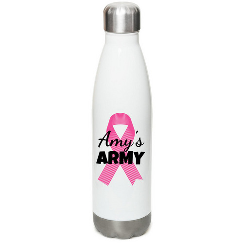 Amy's ARMY Water Bottle, a White Stainless Steel Water Bottle