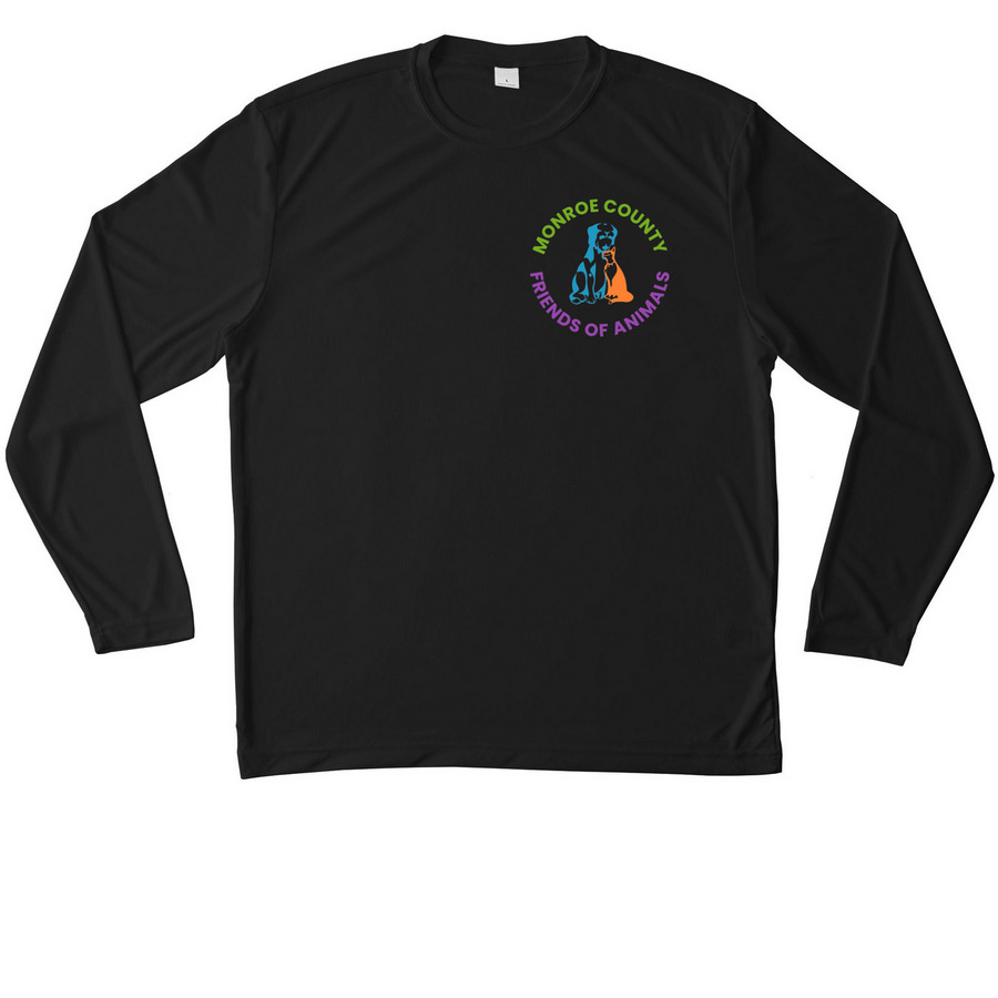 Premium Shirts, a Black Unisex Performance Long Sleeve Tee