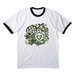 Retro Eagles, a White/ Jet Black Cotton Ringer Tee