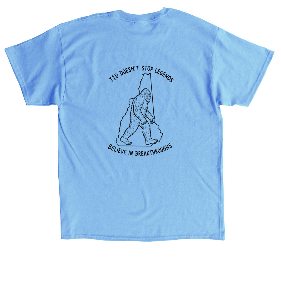 Legends, a Carolina Blue Classic Unisex Tee (back-view)