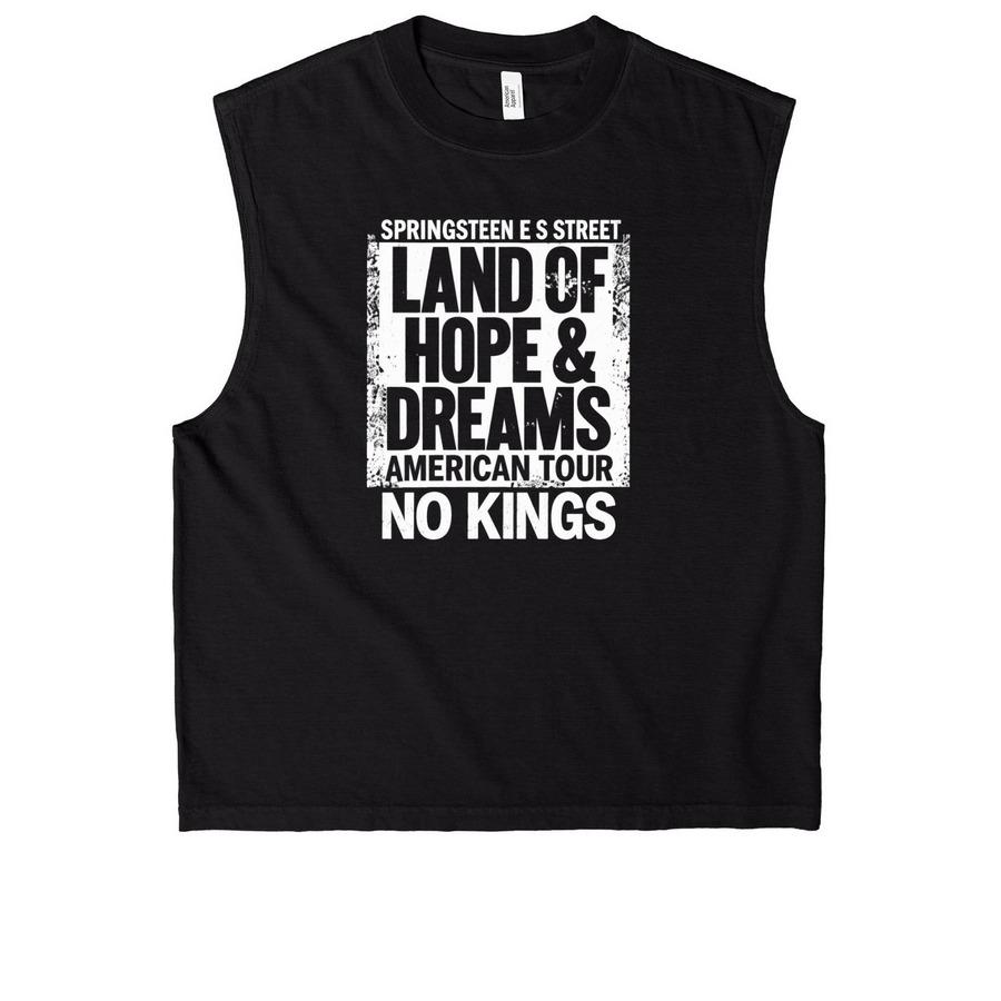 Jack Smith Land Of Hope and Dreams American T, a True Black Heavyweight Garment Dye Muscle Tee
