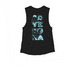 Women's Paddle Adventurer Tank, a Black Women's Muscle Tank (back-view)